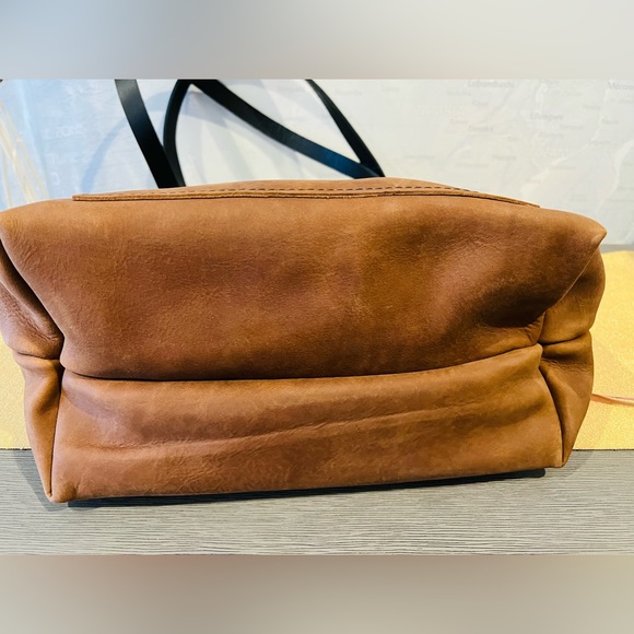 New Portland Leather Goods Cocoa Large Tote with Zipper brown XE - Picture 3 of 7